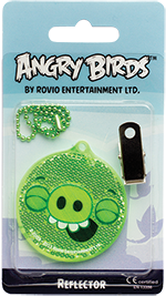 Retail Reflector Reflector :: Angry Birds Round Green